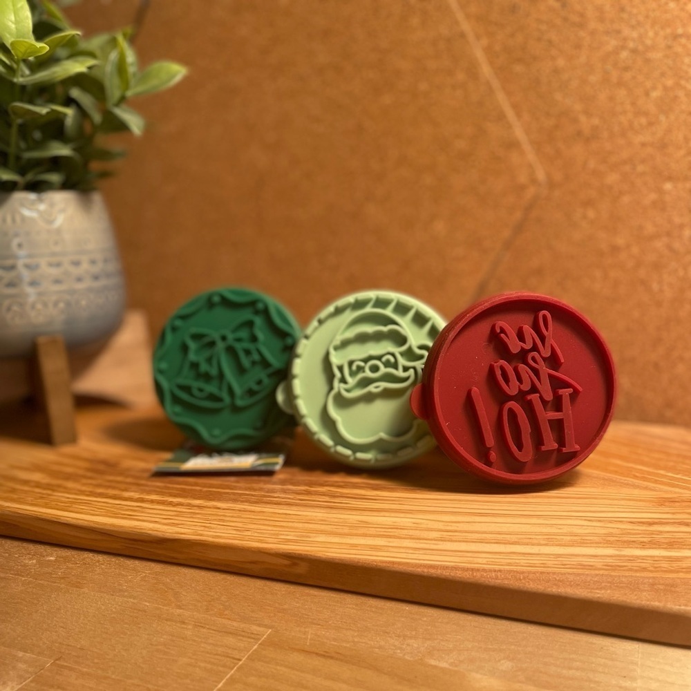 NWT Set of 3 Holiday Cookie Stamps